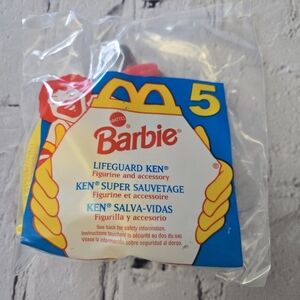 McDonald's 1995 Barbie Lifeguard Ken #5 Happy Meal Toy Figure Sealed